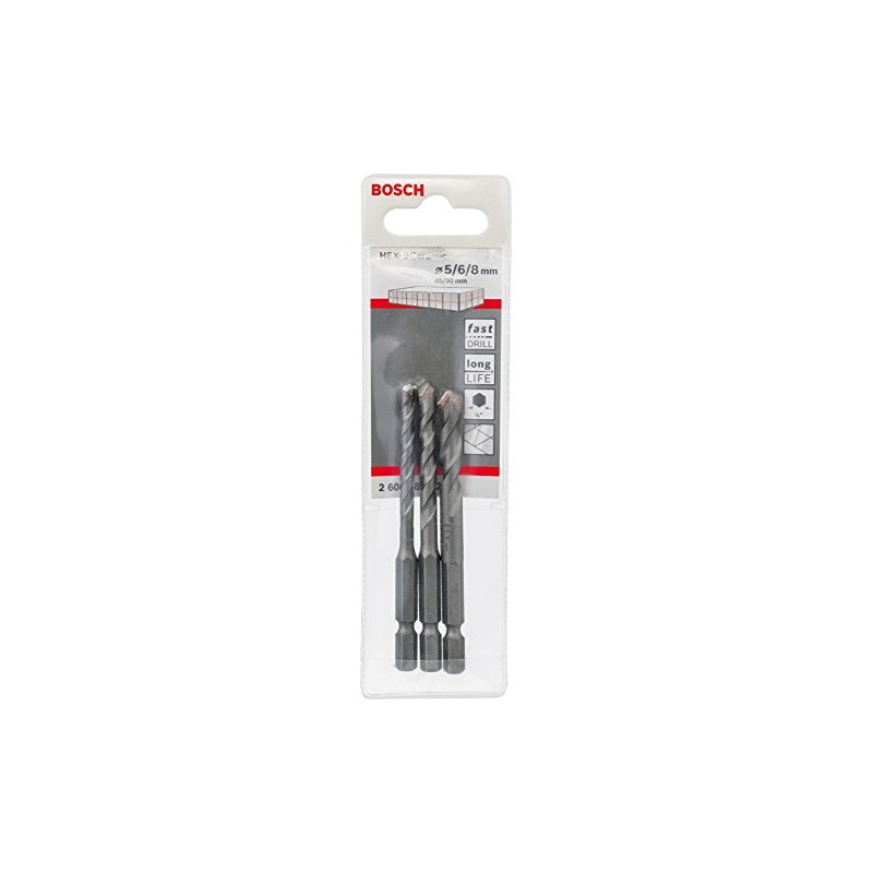 Bosch 2608589527 HEX Ceramic EU Tile Drill Bit, Grey