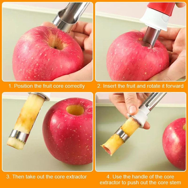 2-In-1 Apple Core Removal, Apple Peeler and Corer Tool