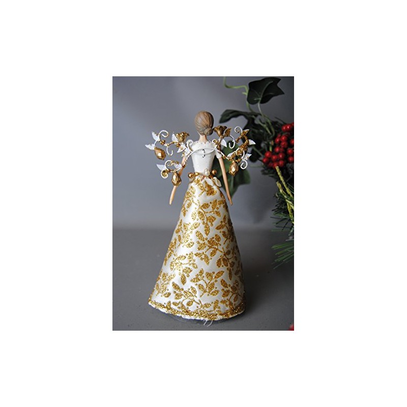 Four Seasons- Gold Leaf Angel - Christmas Tree Topper Fairy
