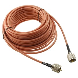 CablesOnline, 50ft RG400 Double-Braided SPC Shield with UHF PL259 Male/Male 50 Ohm Coaxial Cable, R4-U050