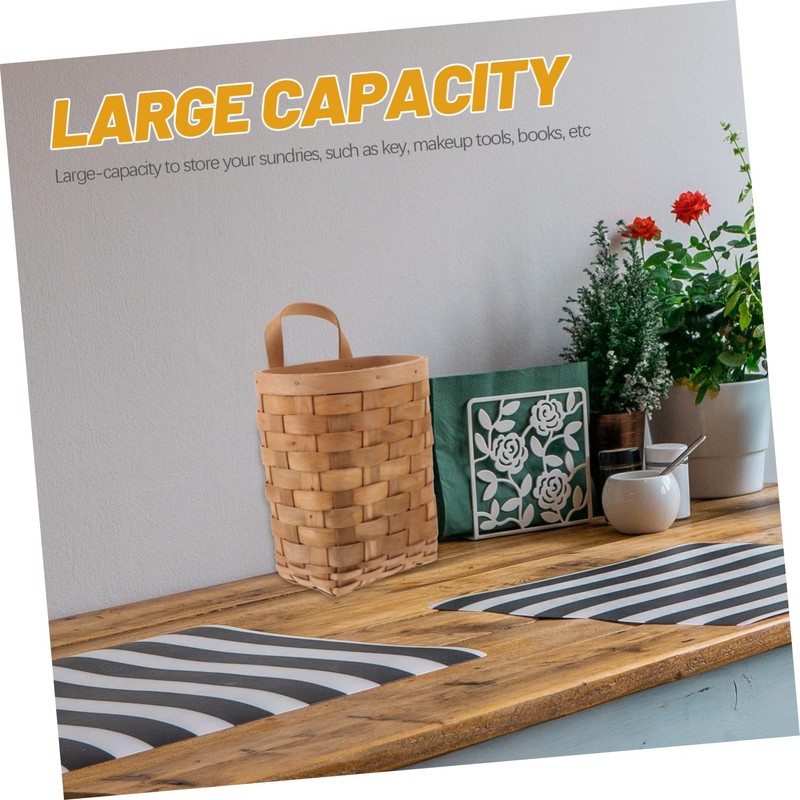 FUNOMOCYA Woven Wall Hanging Storage Baskets Natural Organizer for Kitchen