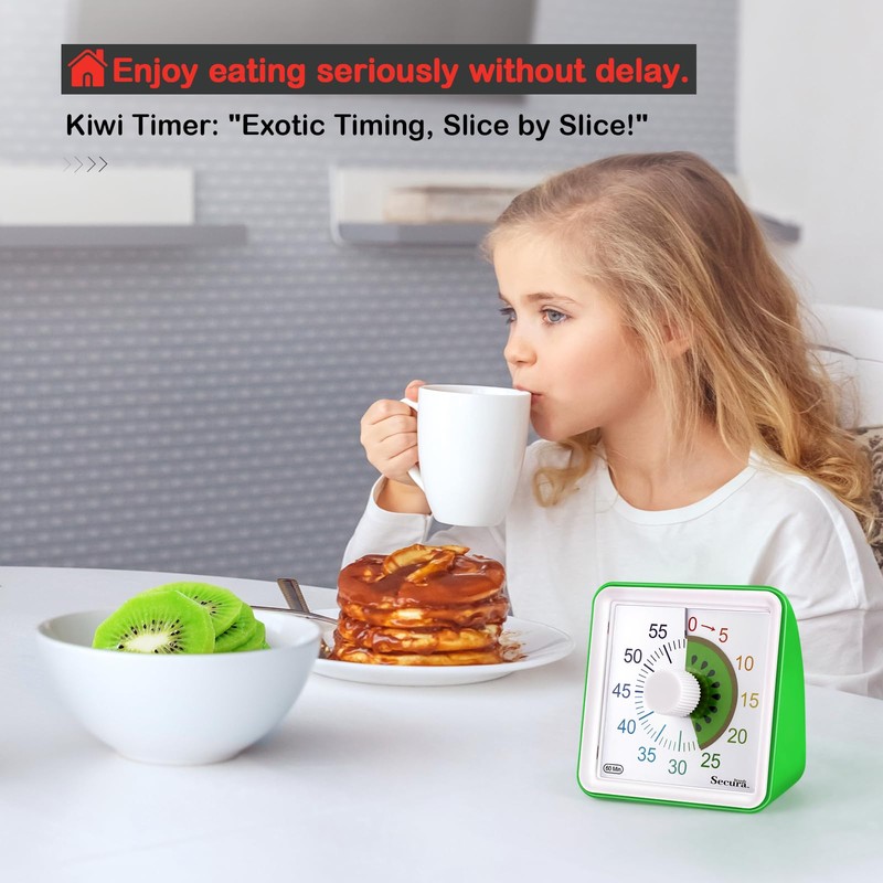 Secura 60-Minute Visual Countdown Timer for Kids & Adults, Classroom