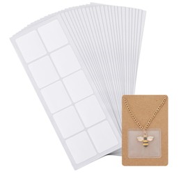 100 Pieces Self-Adhesive Necklace Chain Pouch, Plastic Necklace Chain Packing Pockets Clear Necklace Chain Earring Jewelry Holder Bags for Necklace Display Cards Holding Loose Necklace Chain Jewelry