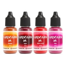 Kamenskaya Alcohol Ink Set - 34 Color Variations - Set #28-4 Alcohol Inks x 0.51 fl oz (15 ml)
