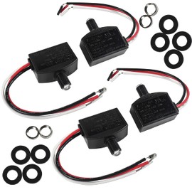 HQRP 4-Pack Photocell Light Sensor, Dusk to Dawn Wire-in Switch Photoelectric Control, Automatically Turns ON/OFF for Outdoor Garage Street Lights, UL Listed