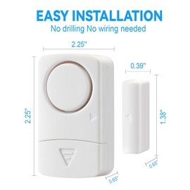 Door Alarm Sensor Window Alarms for Home Security Kids Burglar Safety