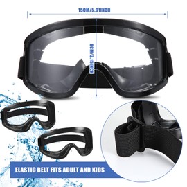 Xuhal 24 Pieces Kids Safety Goggles, Adult Science Goggles Boys Girl Protective Lab Goggle for Home Classroom Work (Black)