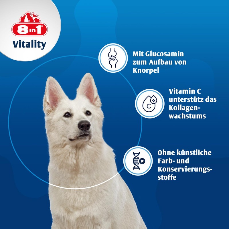 8in1 - Vitality - Glucosamin für ausgewachsene und ältere Hunde