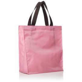 WHOLLY 3L12-01 Shopping Bag, Square Shape, Lunch Bag, pink x brown