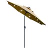 Sunnyglade 9' Solar LED Lighted Patio Umbrella with 8 Ribs/Tilt