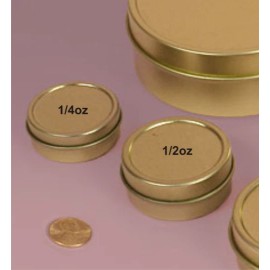 MAGNAKOYS® 24 Pcs Gold 1/2oz MagnaKoys Slip Top Round Tiny Tins