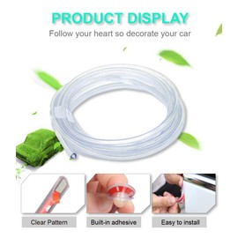 Car Door Edge Guards, 32Ft Car Door Protector Trim Rubber Door Seal Protector U Shape Trim Molding Protection Strip for Most Car (Clear)