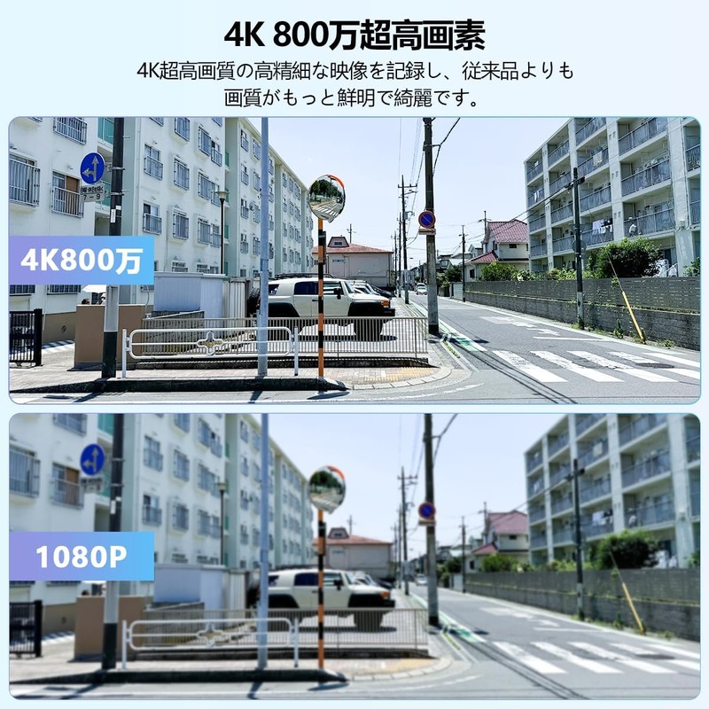 (4K 8 Megapixels, Two-way Calling) Security Camera, Dome-type, Wired Security