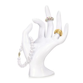 Flexzion Hand Jewelry Holder Female Mannequin Hands Holder for Bracelet, Watch, Hand Ring Holder for Jewelry, Mannequin Arm Form Model, Hand Stand Display, Polyresin Hand Mannequin, White