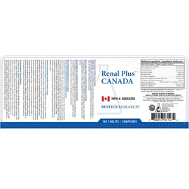 Biotics Research Renal Plus, Kidney Support with Glandulars and Botanicals, 180 Tablets, 180 Tablets