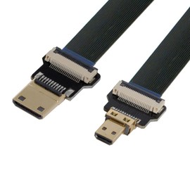 chenyang CYFPV - Cable plano de extensión micro HDMI a Mini HDMI FPC 1080P para FPV HDTV Multicopter fotografía aérea 0.5M