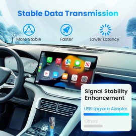 2025 Pro Mini Wireless CarPlay Adapter, Converts Wired to Wireless for Carplay & Android Auto, Fast Stable Connection, Lower Latency, Easy Setup in 2016+ Cars, iOS 10+/Android 11+, USB/Type-C Blue