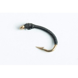 Bling Midge Nymph Fly, 6-Pack (Black, 20)