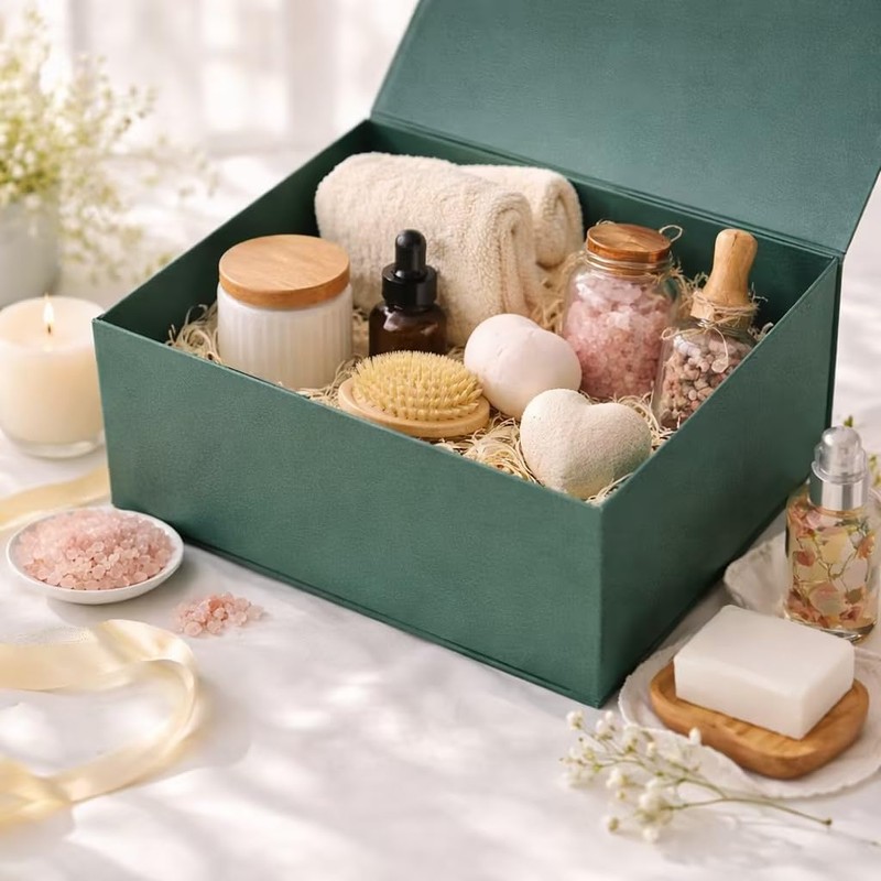 MOYEUPAC Green Gift Box,9" X 7" X 4" with Lids
