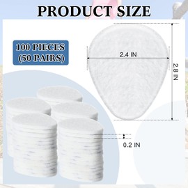 100 Packs Metatarsal Foot Pads Ball of Foot Cushions Forefoot Pads for Women Men Metatarsal Support for Forefoot Sole and Support, 0.2 Inch Thick, White