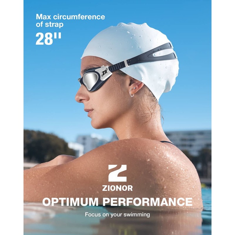 ZIONOR Swim Goggles, G1 Polarized Swimming Goggles Anti-Fog for Adult