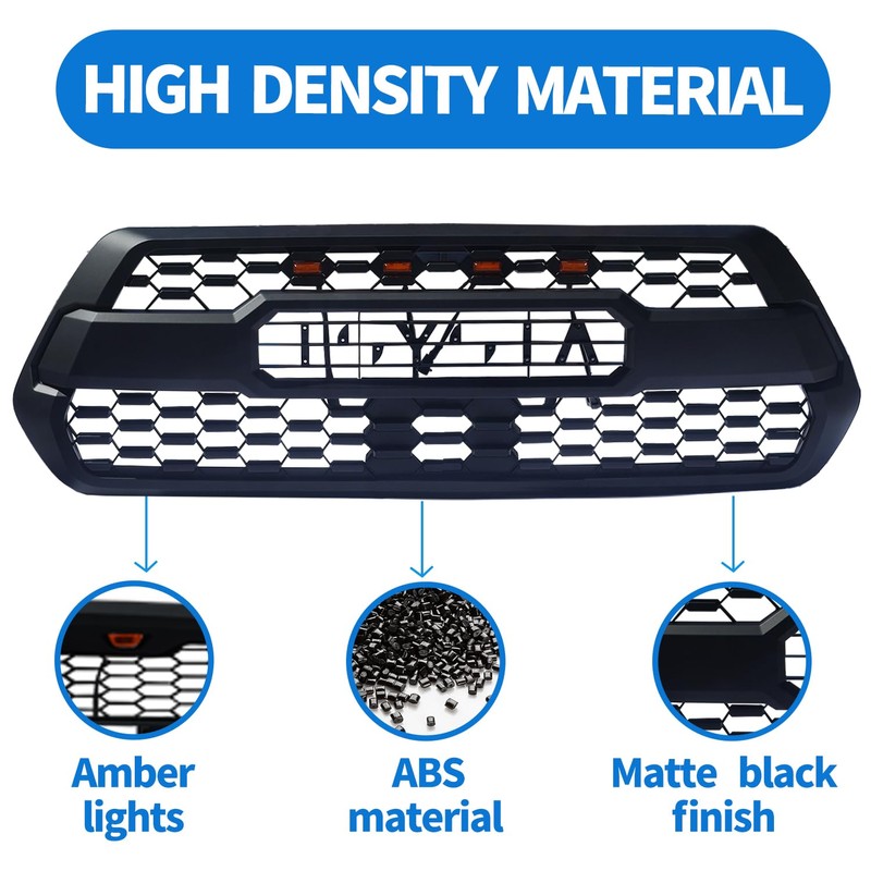 Spwrney Front Grille For 2016-2023 Tacoma SR, SR5, TRD Off-Road,