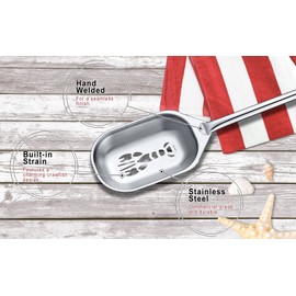 CONCORD Stainless Steel One Piece Crawfish Jambalaya Pot Spoon Stirrer. Great for Seafood, Lobster, Crab, Cajun, and Low Country Boils. (42")