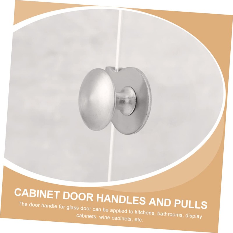 Gadpiparty 2pcs Glass Door Handles Durable Pull Clamp for Kitchen