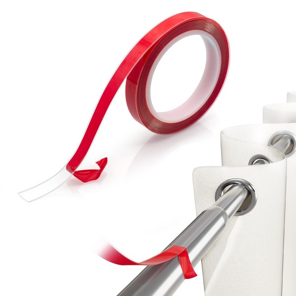 Koxuky Koxuky 29ft Curtain Rod Tape, Clear Curtain Ring Slide