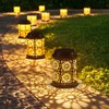 DenicMic Solar Lantern Outdoor Solar Lights Outdoor Hanging Lantern with
