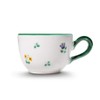 Gmundner Keramik 0321TKGL10 Coffee Cup with Floral Pattern 0.19 Litre