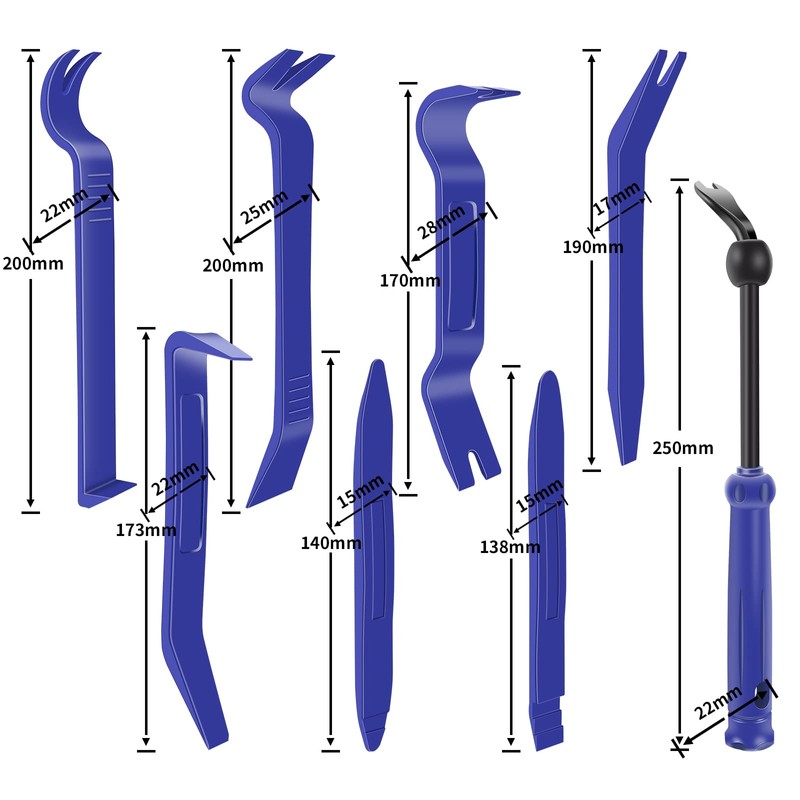 BEEWAY Auto Trim Removal Tool Set - 17in1 Car Upholstery