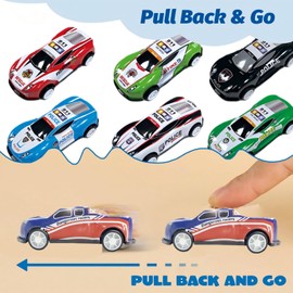 12Pcs Mini Pull Back Cars – Party Bag Fillers for Kids, Mini Toy Cars for Boys & Girls, Christmas Partys Favours & Stocking Fillers Birthday Party Bags for 3-5 Year Old Toddlers (Style B)