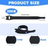 Redamancy Pack of 200 Velcro Cable Ties, Black Reusable Velcro