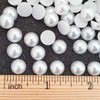 MajorCrafts® 200pcs 9mm White Flat Back Half Round Resin Pearls
