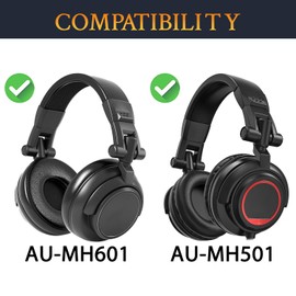 SOULWIT Cooling Gel Replacement Ear Pads for MAONO AU-MH501, AU-MH601 Headphones, Replacement Pads with High Density Noise Isolation Foam, Extra Thickness