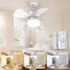 Socket Fan Light, 5-Level Dimmable LED Socket Breeze Ceiling Fan,