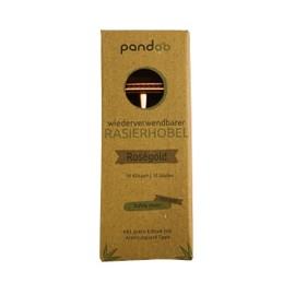 Safety Razor Metal Black & Rose Gold - Classic Safety Razor for Men and Women - Sustainable, Plastic-free & Gentle on the Skin - Thorough Wet Shaving with Interchangeable Blades (Rose Gold)