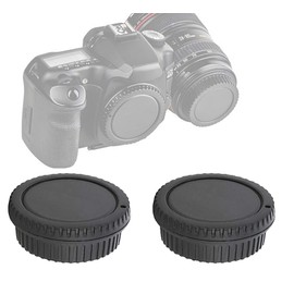 ( 2 Packs) Fotasy Rear Lens Cover Camera Body Cap for Canon EOS DSLR Camera Lenses, Canon EF/ Efs Lens Rear Cap Body Cap
