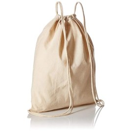 TBF Wholesale Bulk 100% Organic Cotton Canvas Drawstring Backpack Bags (Natural, 14" x 16") - Perfect for Events, Branding & DIY (50)