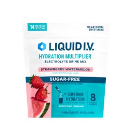 Liquid I.V.® Hydration Multiplier Sugar Free - Strawberry Watermelon | Electrolyte Powder Drink Mix | 1 Pack (14 Servings)