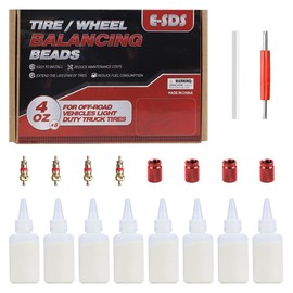 E-SDS Tire Balance Beads 4 oz x 8, Tire Beads for Balance, Tire/Wheel Balancing Beads for Car/RV/Truck/Motorcycle with Installation Tools