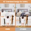 180" Extra Wide Retractable Baby Gates for Large Openings, 42"