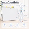 Foldable Desktop Magnetic Whiteboard 20x30 cm, Double Sided Dry Erase