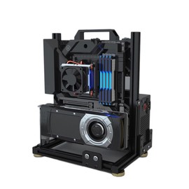 PC Test Bench Open Air Computer Case MATX Motherboard Chassis Aluminum Bracket DIY Bare Frame MATX Support 120 240 360 Liquid Cooling