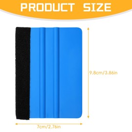 Lotsdonxia 2 Pcs Felt Squeegees, Squeegee Scraper Tool Kit Felt Vinyl Squeegee with Polypropylene Materials for Bike Grooming, Cars, Trucks, Trailers(Red & Blue)