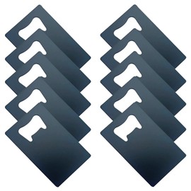 10PACK Stainless Steel Hand-Held Flat Bottle Opener for Party Wedding Favors, Black