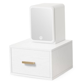 Skincare Organizers Countertop Drawer Large Vanity Organizer for Mini Fridge Skincare Holder Storage for Face Masks Cosmetics Skincare Organizer for Bedroom Vanity Desk Bathroom Countertop White