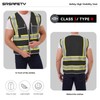 SRsafety High Visibility 9 pockets Reflective Safety Vest,Hi Vis Reflective