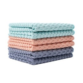 BLSFTK Microfiber Staggered Grain Household Cleaning Cloth Table Cleaning dishwashing scouring pad Thickened Kitchen Absorbent Rag